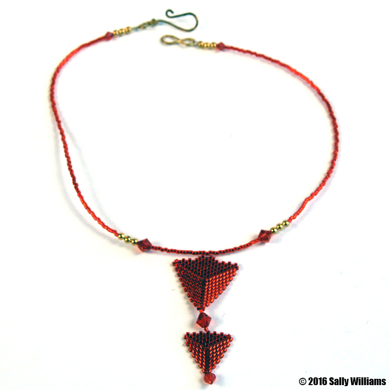 Double Triangle Delica Necklace